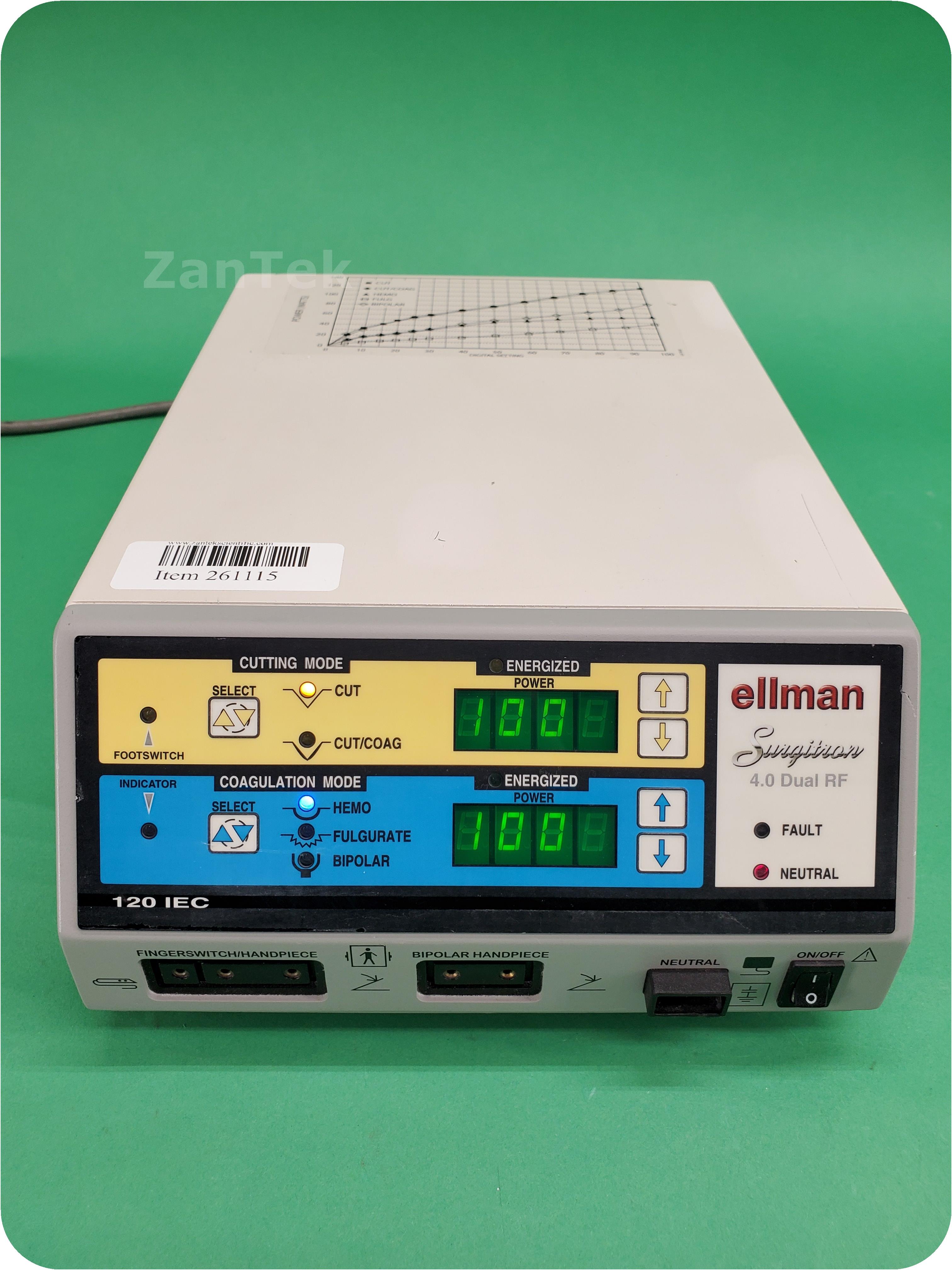 Zantek Medical Ellman Surgitron Dual Rf Iec Generator