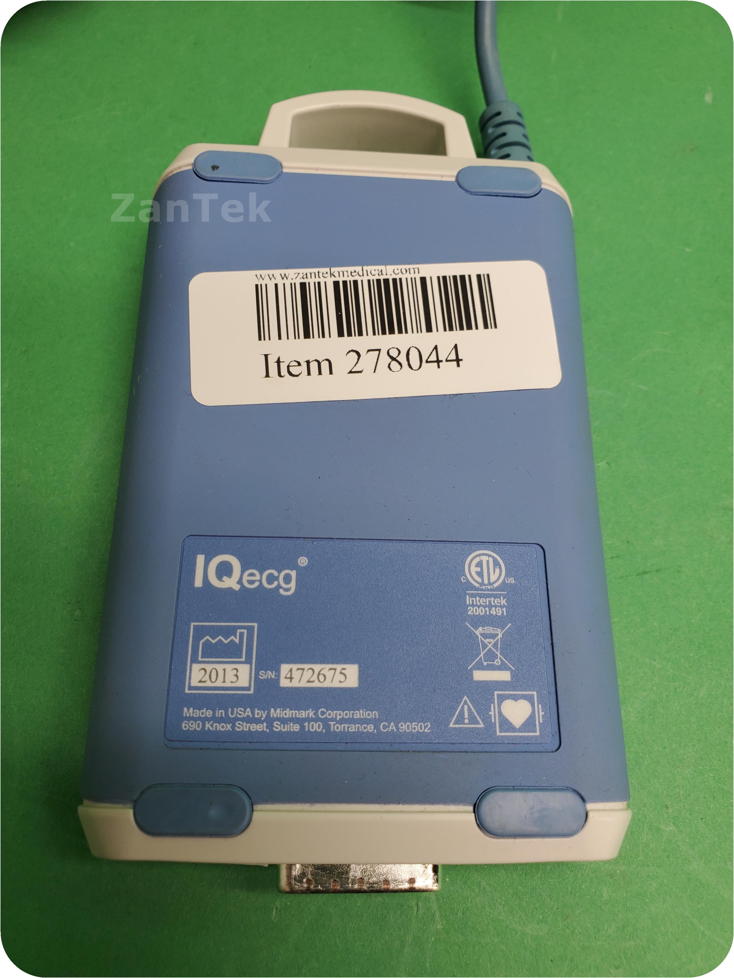 Zantek Medical 278044 Midmark IQecg Digital ECG EKG Machine