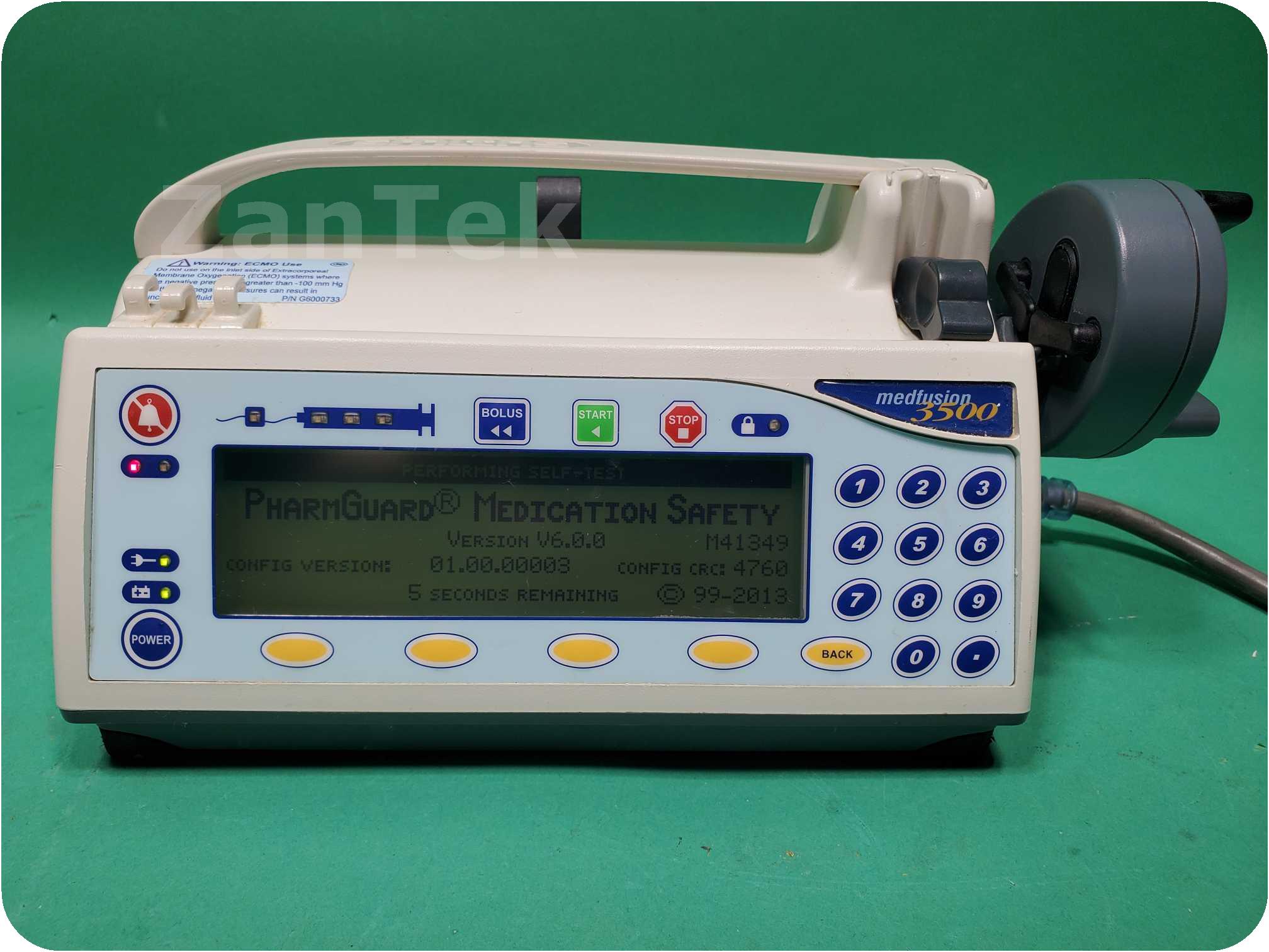 Zantek Medical 348694 Smiths Medical Medfusion 3500 Syringe Infusion Pump