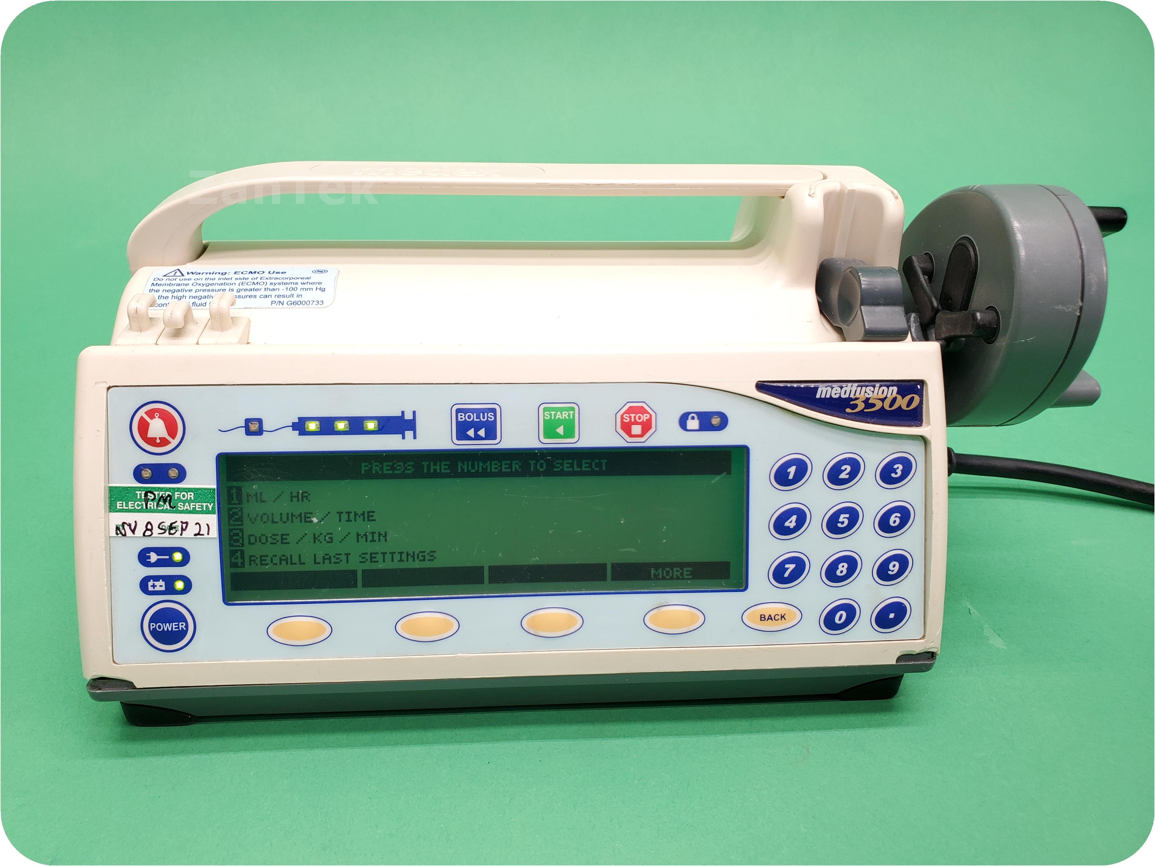 Zantek Medical - 282205-Medex Medfusion 3500 Syringe Infusion Pump